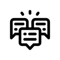 chat line icon. Clean and minimalist icon for websites, mobile apps, presentations, and logos. Fully scalable and customizable for any project. vector
