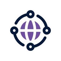 globalization dual tone icon. Sleek and modern icon for websites, mobile apps, marketing materials, and corporate design. Fully scalable and ready to use. vector