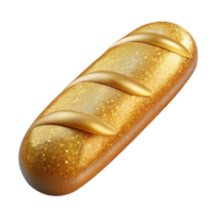 dramatic traditional Baguette French Bread Crusty Loaf Transparent for Cafe Graphics high resolution png