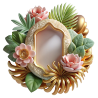 beautiful creative Botanical Frame Transparent for Certificate Designs genuine png