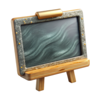 serene rustic Chalkboard Writing Surface Isolated for Classroom Teaching professional png