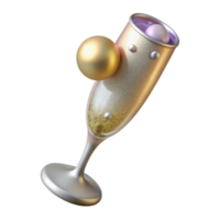 serene rustic Champagne Flute with Bubbles Cutout for Celebration Menus exclusive png