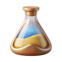 serene creative Chemistry Beaker Icon Experiment Cutout for Laboratory Graphics professional png
