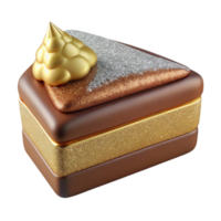 extraordinary contemporary Chocolate Cake Slice with Frosting Transparent for Birthday Celebrations high resolution png