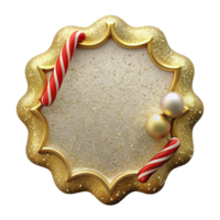 beautiful minimalist Christmas Border Candy Cane Frame Isolated for Design high resolution png
