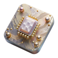 serene rustic Circuit Board Tech Transparent Background for Digital Art png