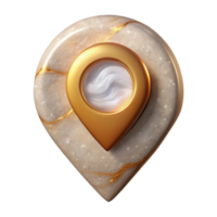 serene rustic Clean Location Map Pin Icon Transparent for Navigation Apps detailed png