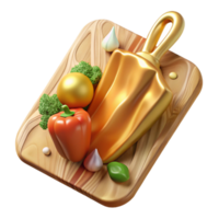 serene vintage Cutting Board with Vegetables Isolated for Cooking Blogs genuine png