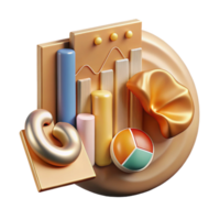 vibrant creative Data Analytics Charts Graphs Cutout for Business Intelligence premium png