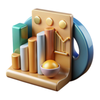 vibrant vintage Data Analytics Charts Graphs Cutout for Business Intelligence genuine png