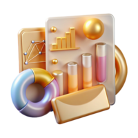 wonderful minimalist Data Analytics Charts Graphs Cutout for Business Intelligence authentic png
