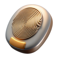 impressive modern Digital Fingerprint Scanner Isolated for Security Systems detailed png