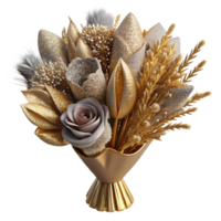 serene abstract Dried Flower Bouquet Isolated Rustic Home Decor Element high resolution png
