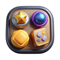 beautiful creative D Ui Button Pack Isolated for Game Ui Design detailed png