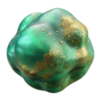 dramatic creative Emerald Watercolor Blob Cutout for Nature Inspired Graphics premium png