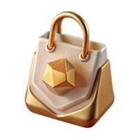 extraordinary minimalist Flat Design Shopping Bag Icon Isolated for Retail Websites genuine png