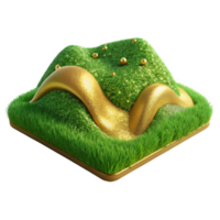 beautiful modern Green Meadow Field Isolated for Landscape Architecture original png