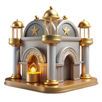 dramatic artistic Hanukkah Synagogue Building Isolated for Jewish Architecture high quality png
