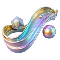 beautiful creative Holographic Data Stream Transparent for Cyber Design original png