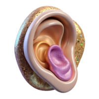 serene abstract Human Ear Internal Structure Transparent Audiology Diagram png