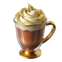 elegant abstract Irish Coffee with Cream Transparent for Pub Menus original png