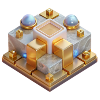 stunning modern Isometric Tech Platform Isolated for Architectural Visualization high resolution png