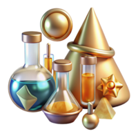 wonderful rustic Lab Equipment Icon Set Isolated for Science Research authentic png