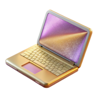 serene contemporary Laptop Portable Computer Isolated for Online Work high resolution png