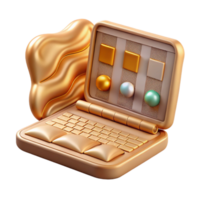 impressive rustic Laptop with Music Production Software Audio Engineering Cutout for Music Producers authentic png