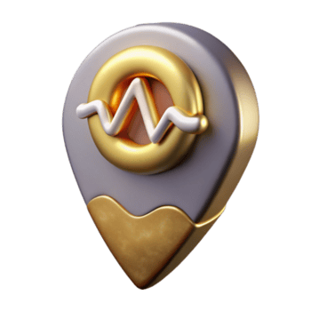 elegant abstrakt plats markör med puls animering Skära ut för dynamisk Kartor png