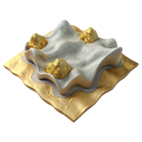 elegant modern Map with 3d Terrain Model and Shading Isolated for Geographic Visualization png