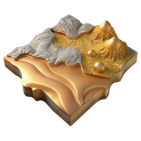 extraordinary creative Map with Terrain Shading and Relief Cutout for Geographic Analysis original png
