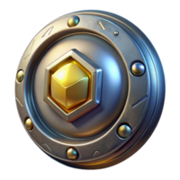 elegant minimalist goldlic Sci Fi Button Isolated for Web Ui authentic png