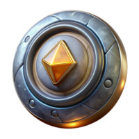 vibrant rustic goldlic Sci Fi Button Isolated for Web Ui exclusive png