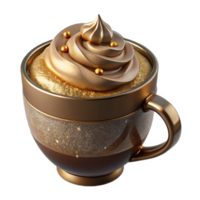 dramatic classic Mocha Coffee with Chocolate Isolated for Dessert Cafes professional png