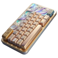 stunning rustic Modern Keyboard Wireless Typing Transparent for Office Design detailed png