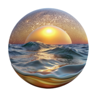 extraordinary rustic Ocean Sunset Transparent Background for Travel Projects high quality png