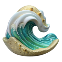elegant artistic Ocean Wave Crest Isolated Cutout for Surfing Graphics authentic png