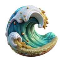 stunning abstract Ocean Wave Crest Isolated Cutout for Surfing Graphics premium png