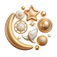 vibrant abstract Outline Astronomy Symbols Transparent for Space Exploration Design high quality png