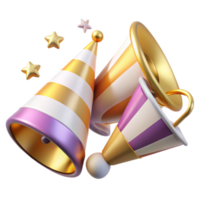 wonderful creative Party Hats and Noisemakers Cutout for Event Design high resolution png
