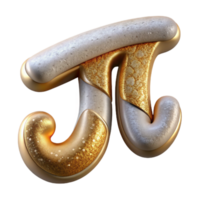 impressive classic Pi Symbol Cutout for Mathematical Designs detailed png