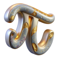 vibrant contemporary Pi Symbol Cutout for Mathematical Designs premium png
