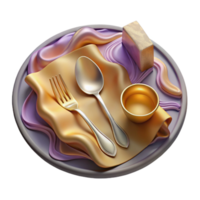elegant abstract Placemat with Cutlery Cutout for Table Setting Designs png