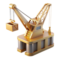 serene minimalist Port Crane Isolated Cutout for Harbor Operations high resolution png