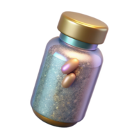 vibrant minimalist Prescription Bottle Pill Container Isolated detailed png