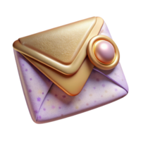 serene classic Realistic Envelope Mockup with Wax Seal Transparent premium png