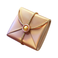 serene contemporary Realistic Envelope Mockup with Wax Seal Transparent authentic png
