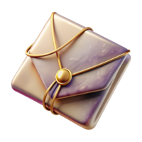 beautiful traditional Realistic Envelope Mockup with Wax Seal Transparent detailed png