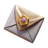 stunning vintage Realistic Envelope Mockup with Wax Seal Transparent premium png